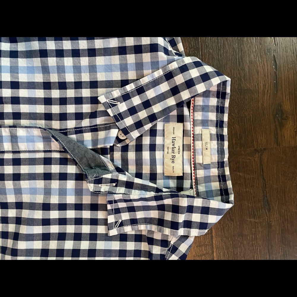 Blue button down shirt